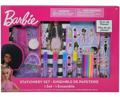 Set De Papelería Barbie, Kit Creativo De 30 Piezas Con Cuade