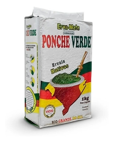 Ponche Verde Erva Mate Nativa Vácuo 1 Kg Chimarrão 