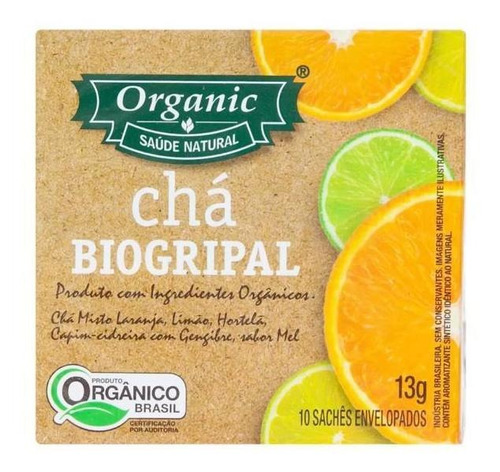 Kit 2x: Chá Orgânico Biogripal Organic 10 Sachês
