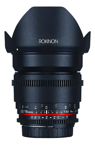 Lente Gran Angular Rokinon Ds16m-n 16mm T2.2 Para Nikon Slr