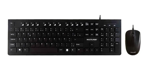 Kit Teclado E Mouse Multilaser Slim C/ Fio Multimidia -tc240