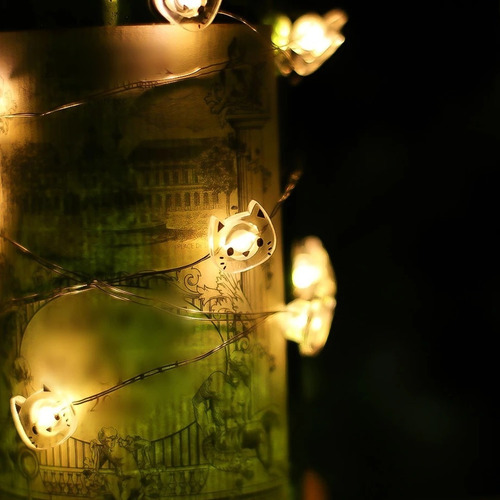 Imagen 5 de 7 de Led Gatito Guirnaldas Kawaii