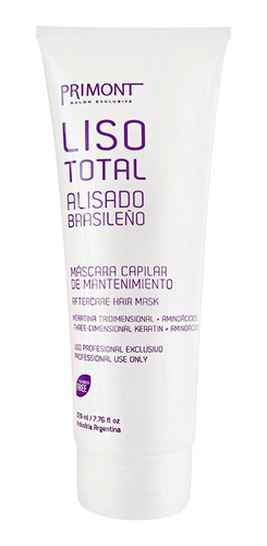 Máscara Capilar Alisado Brasileño Liso Total X220g Primont