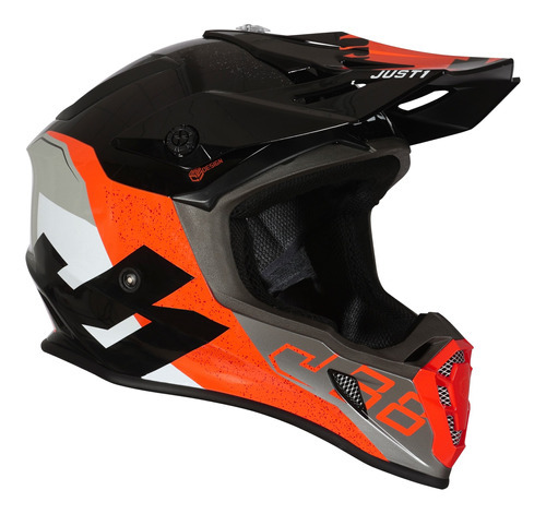 Casco Enduro Cross J38 Korner Orange / Black Just1 Diseño J38 Korner Color Naranja Tamaño Del Casco L