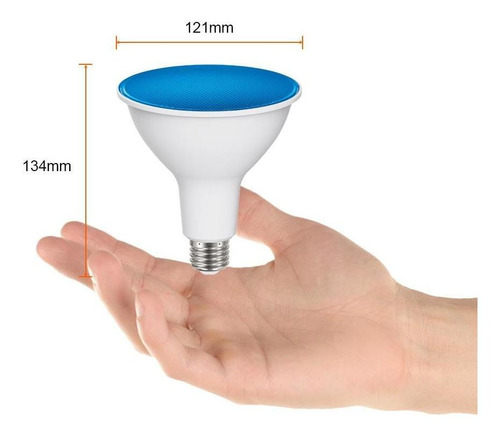 Foco Led Par38, Luz Azul, Terminado Blanco, Base E27, 13.5 W Color de la luz Azul