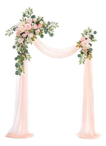 Bdbd Kit Flor Artificial Arco Boda 3 2 Pieza Guirnalda Para