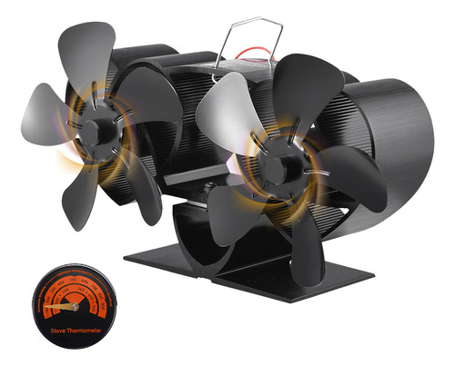 Ventilador Eléctrico, Estufa, Hornilla, Aspas Negras, Funcio