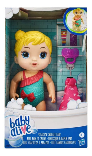 Baby Alive Bebe Chapoteos Y Abrazos Rubia 26cm Hasbro