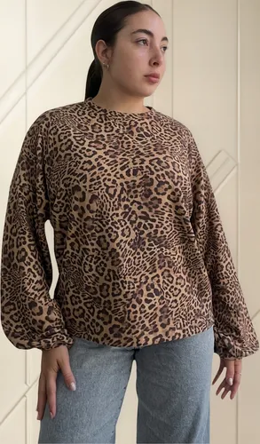 Blusa Brest Manga Larga Globo Lanilla