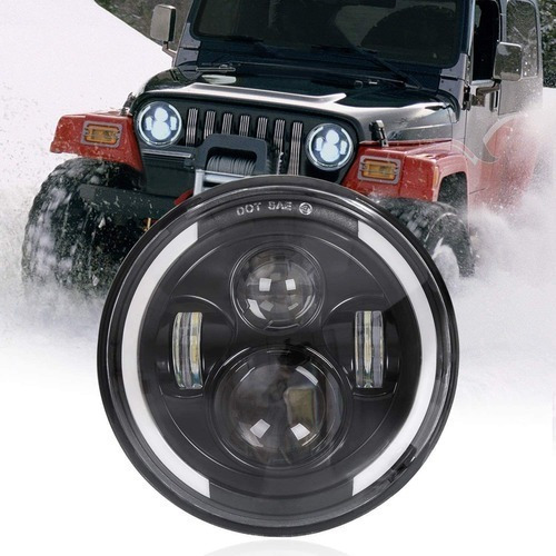 Faros Delanteros Led Ojo De Ángel Beetle Jeep 7 N