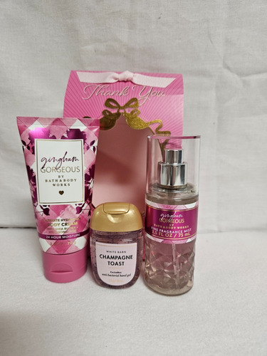 Min Set Regalo Bath Body Works Gingham Gorgeous Mist Crema G