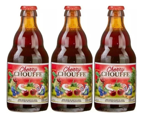 Tripack Cerveza Cherry Chouffe 330ml C/u