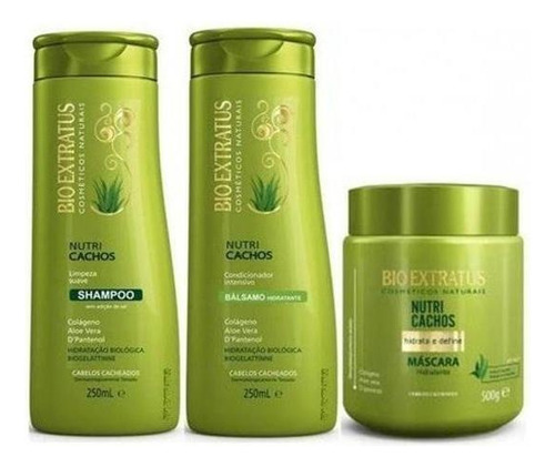 Kit Nutri Cachos Shampoo + Bálsamo 250 Ml + Máscara 500gr