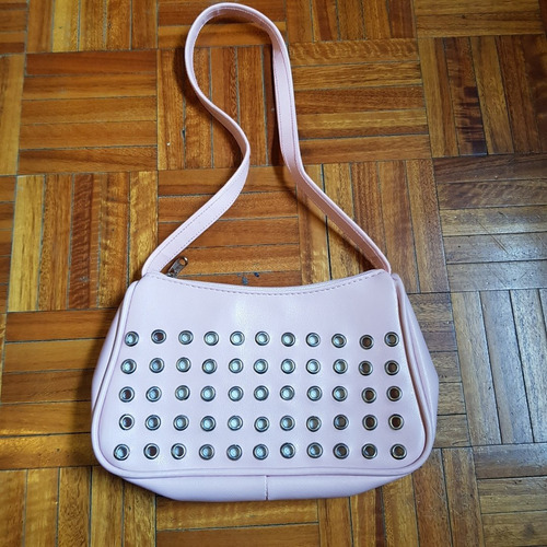 Cartera Rosa Con Tachas Para Mujer.