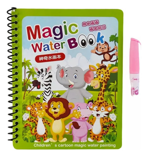 Libro Magico Borra Seco Marcador Agua Colorear Reutilizable