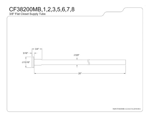 Cf38205 Complemento De Suministro Plano De Armario De 3/8 Pu