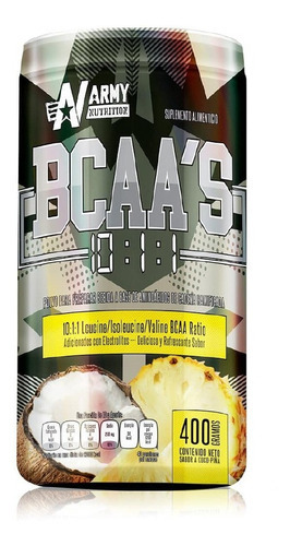 Aminoácidos Bcaas Carga Extra Leucina Ratio 10:1:1 40 Serv. Sabor Piña coco