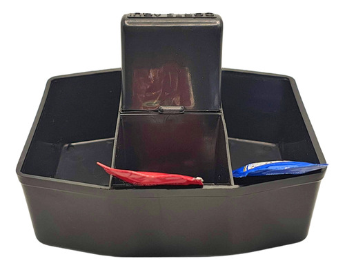 Kit Com 3 Porta Sachês Com Cortador Para Mesa Preto
