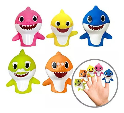 Set De Títeres Nickelodeon Baby Shark Finger, 5 Piezas