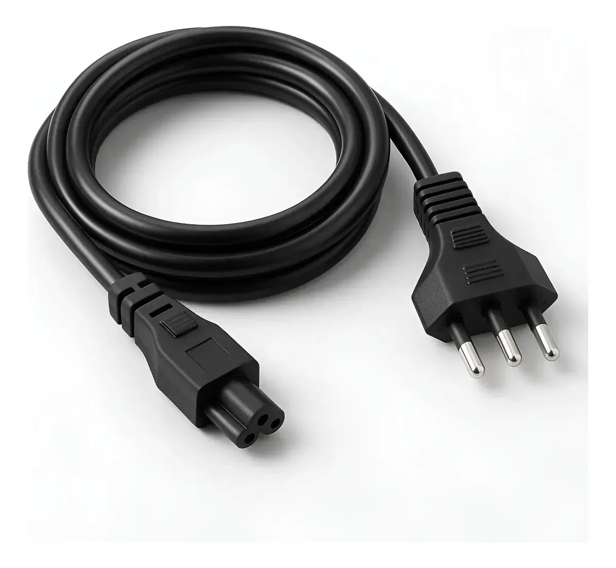 Cabo De Força Tripolar Iec C5 Tipo Mickey Para Monitor Pc Impressora 1,5m Padrão Brasil Bivolt... 4