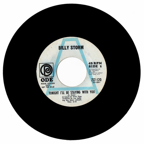 Billy Storm Tonight I'll Be Staying 1969 Vinilo 45 Soul R&b