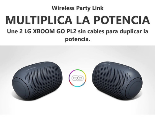 Bocina LG Xboom Go Pl2 Portátil Con Bluetooth Negra