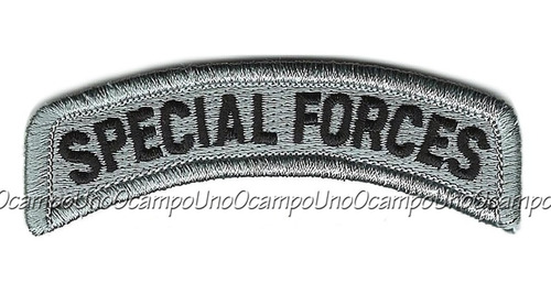 Us Army Special Forces Acu Silver Gray Tab Hook Patch. Nuevo