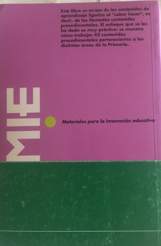 Libro Como Trabajar Los Contenidos Procedimentales En El Aul