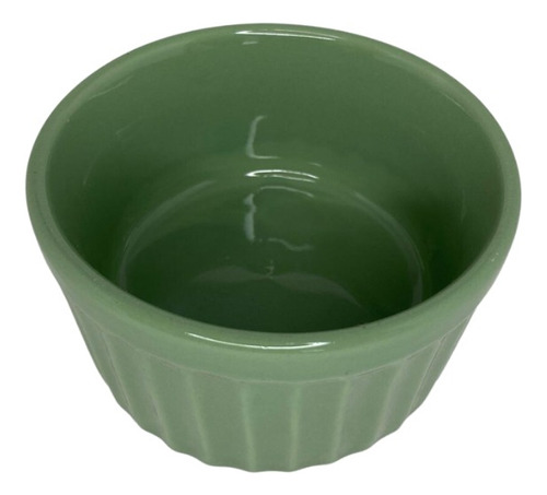 Kit 4 Ramekim Verde Médio 180ml Porcelana Porção Servir