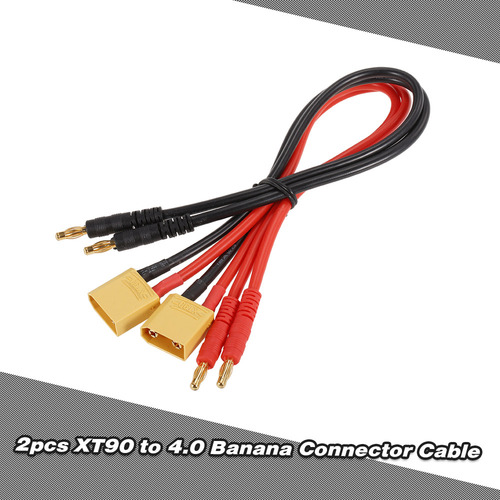 Cable Adaptador Ultra Con Conector Banana Xt90 A 4.0 Macho,