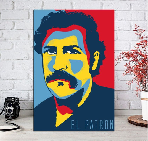 Vinilo Decorativo 60x90cm Pablo Escobar Pop Art Patro