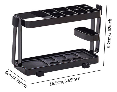 Soporte De Cepillo De Dientes De Acero De Acero 10 Negro