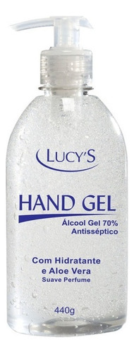 Álcool Gel 70% Antisséptico Hidratante E Aloe Vera 440g Fragrância Suave Perfume