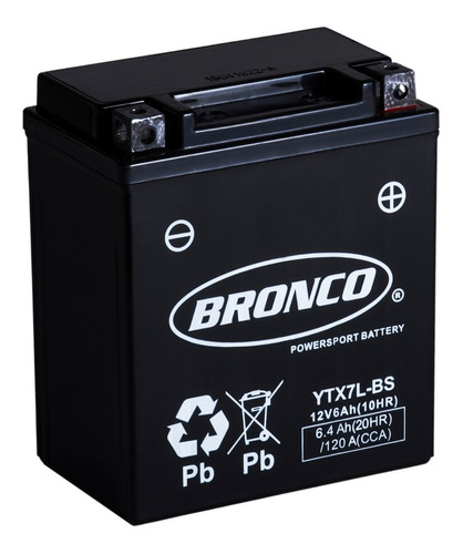 Bateria Moto Ytx7l-bs Bronco Gel Motoscba