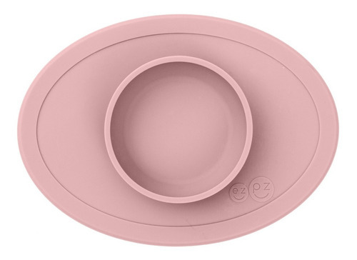 Plato Para Bebé Autoadherible De Silicón Ezpz Tiny Bowl Color Rosa Nórdico