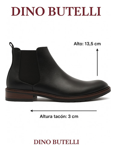 Bota Chelsea Hombre Cuero Dino Butelli Vestir Casual