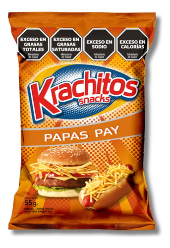 Pack X 12 Papas Fritas Krachitos Pay X 55 Grs.