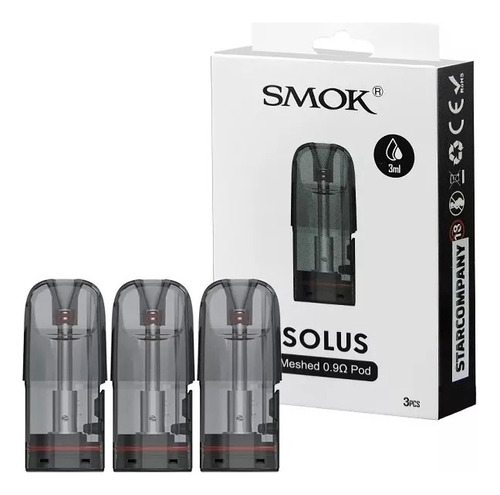 Cartuchos Resistencia Smok Solus Pod 0.9 Ohm | Pack De 3