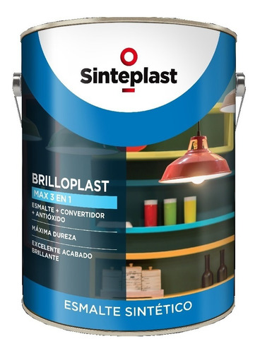 Esmalte Sintético Blanco Brillante Brilloplast 4lt - Imagen 