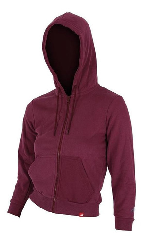 Imagen 2 de 2 de Campera New Balance Essentials Brushed Bordo Niña Rcmdr