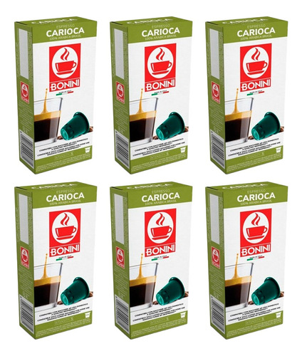  Combo 60 Capsulas Carioca Nespresso Compatible Cafe Bonini