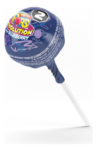 Chupetín Mr Pops Evolution Blueberry Chicle Cumpleaños Dulce