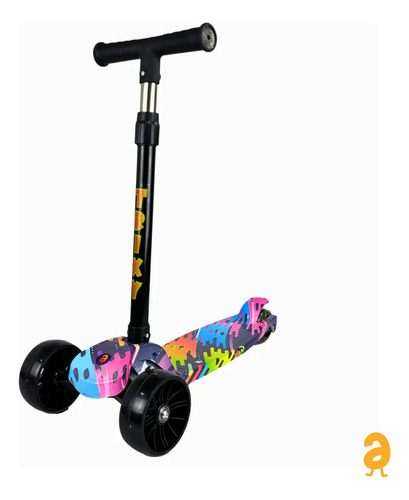 Patinete Infantil Dobrável 3 Rodas Luz Led Trixy Maxi Toys