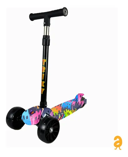 Patinete Infantil Dobrável 3 Rodas Luz Led Trixy Maxi Toys