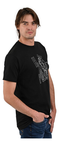 Playera Estampada Hpc Polo Color Negro