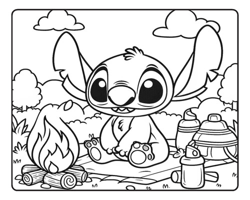Livro De Colorir Stitch Capa Holográfica Dura 50 Desenhos Folha 180 G Wire-o Estilo Bobbie Goods Caderno Pintar Livro Colorir Para Adultos E Crianças Stitch Menina