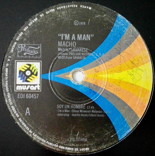 Macho I'm A Man (soy Un Hombre) Lp Vinil Maxi Single Dj 70 (Usado)