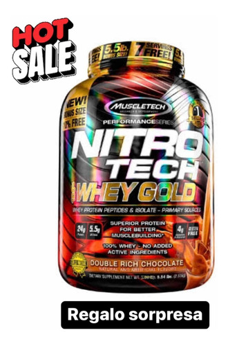 Nitro Tech 100% Whey Gold 5.5lb, Muscletech