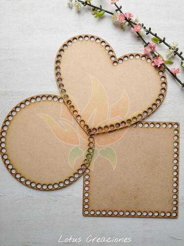 Bases Círculos O Cuadrados 15x15cm Mdf 3mm -corte Láser-