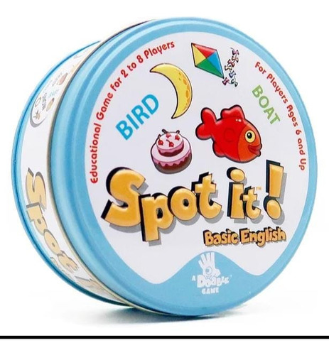 Juego De Cartas Dobble Spot It Basic English Niños